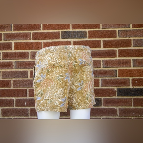 CYNTHIA ROWLEY Linen 2” Pull-on with Floral Leaf Pattern Women’s Shorts Size S - Picture 5 of 11